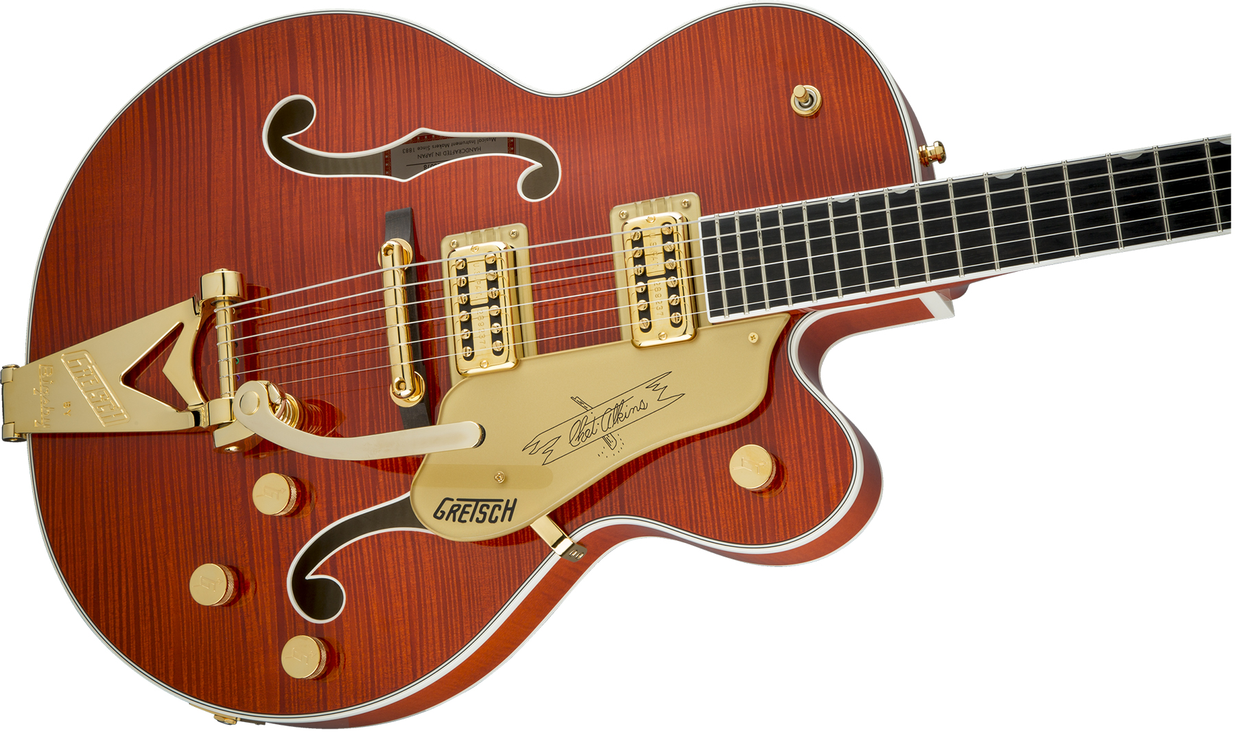 Gretsch G6120tfm Players Edition Nashville Pro Jap Bigsby Eb - Orange Stain - Guitare Électrique 1/2 Caisse - Variation 2