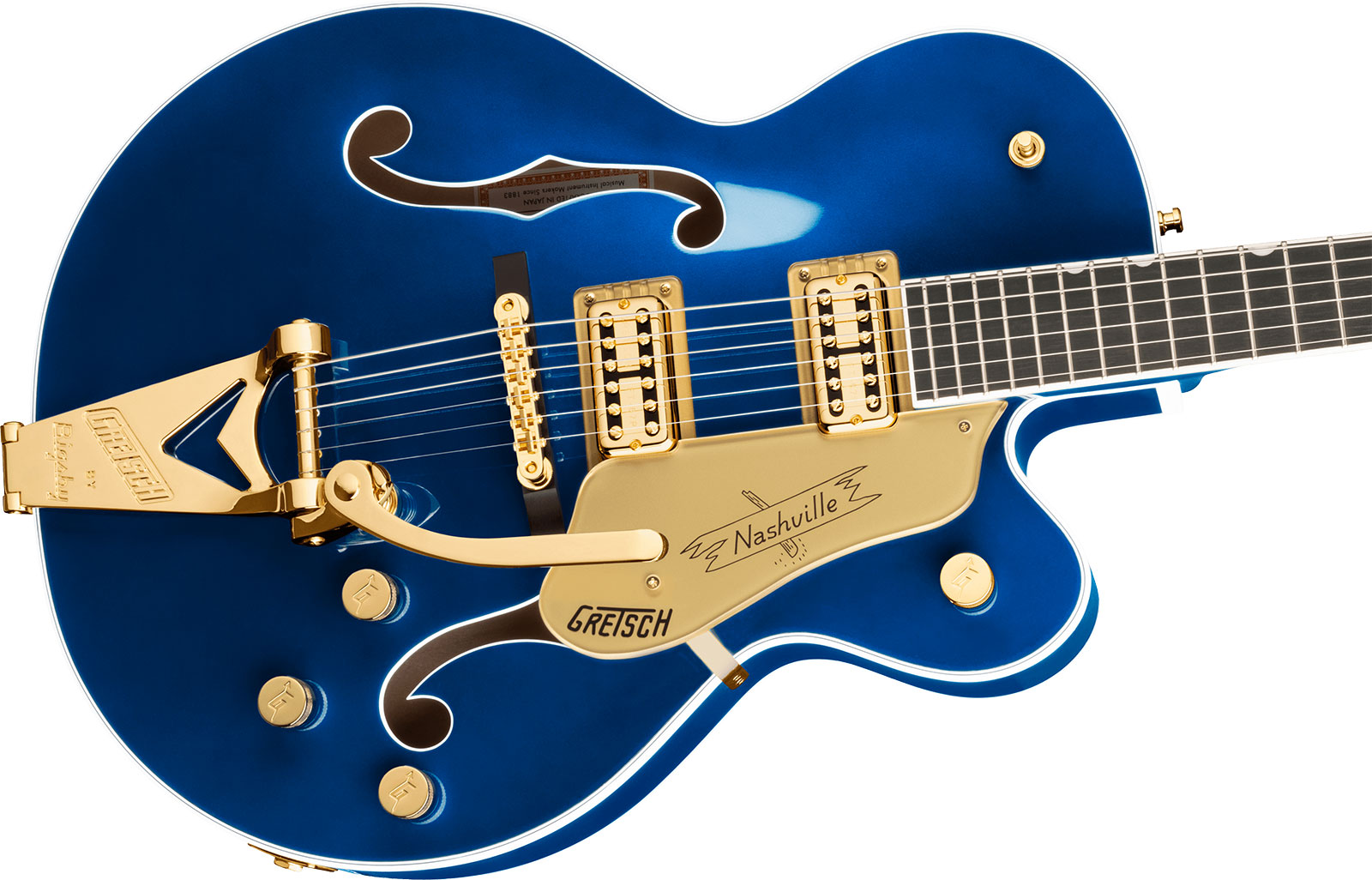 Gretsch G6120tg Players Edition Nashville Pro Jap Bigsby Eb - Azure Metallic - Guitare Électrique 1/2 Caisse - Variation 2