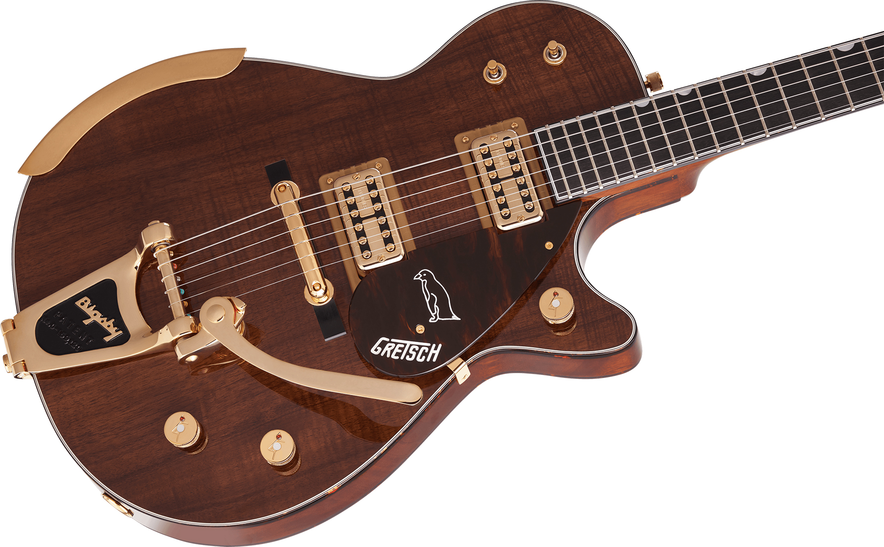Gretsch G6134t-ltd Penguin Koa Bigsby Pro Jap 2h Trem Eb - Natural - Guitare Électrique Single Cut - Variation 2
