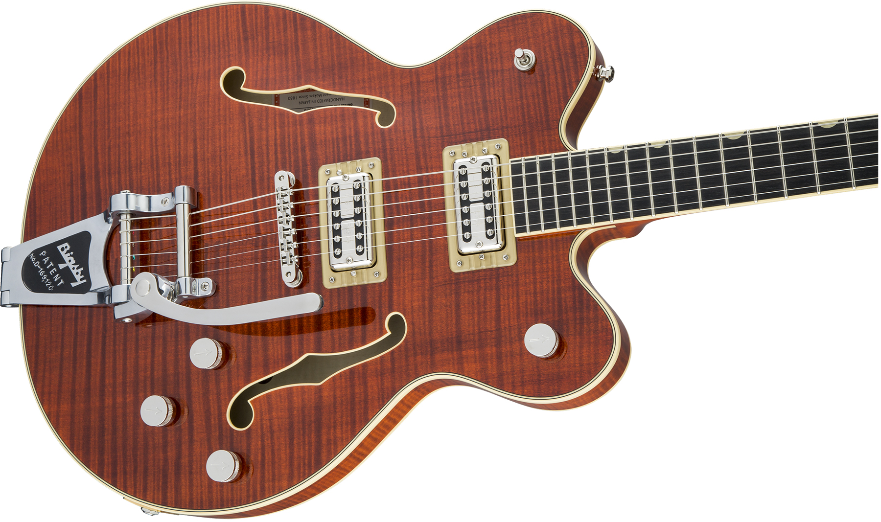 Gretsch G6609tfm Broadkaster Center Bloc Dc Players Edition Pro Jap Bigsby Eb - Bourbon Stain - Guitare Électrique 1/2 Caisse - Variation 2
