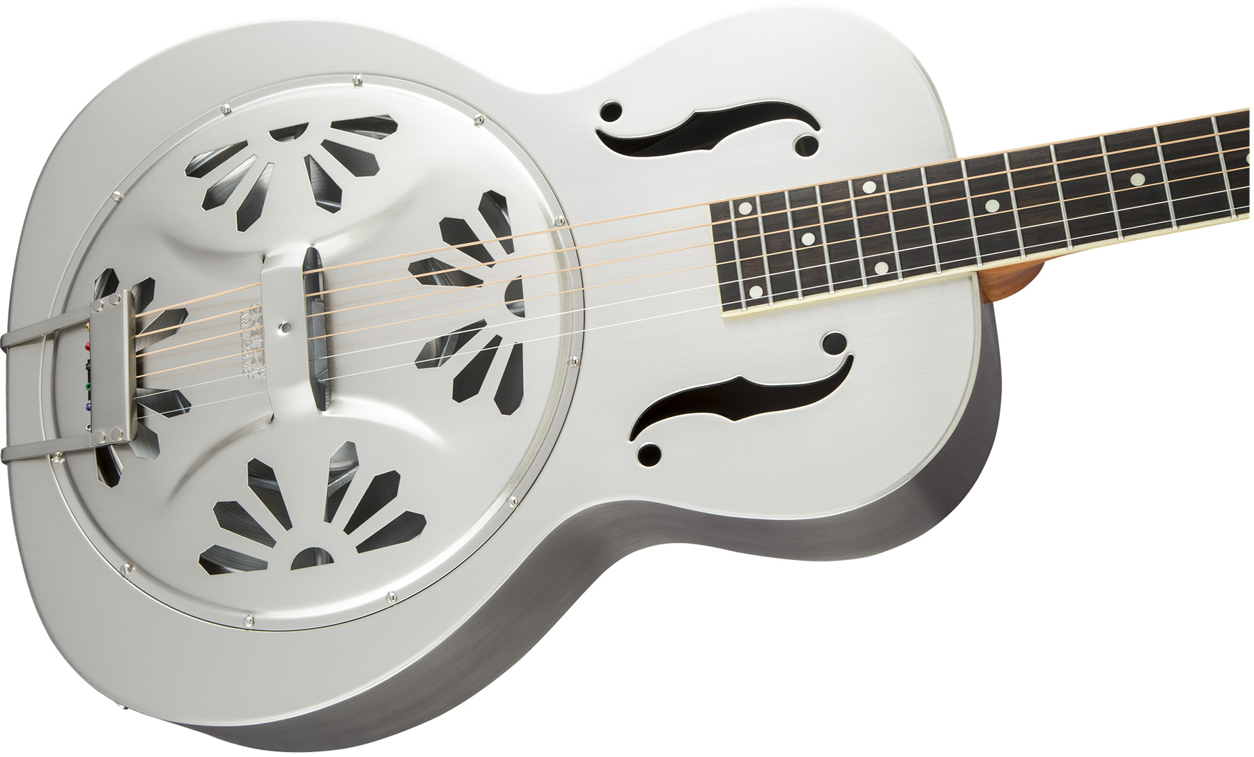 Gretsch G9221 Bobtail Steel Round-neck A.e. Pad - Silver - Dobro Resonateur - Variation 2