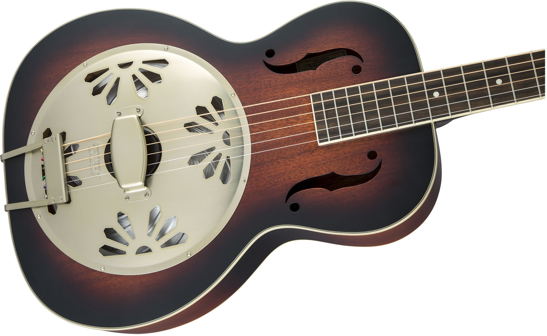 Gretsch G9241 Alligator Biscuit Round-neck Resonator Pad - 2-color Sunburst - Dobro Resonateur - Variation 2