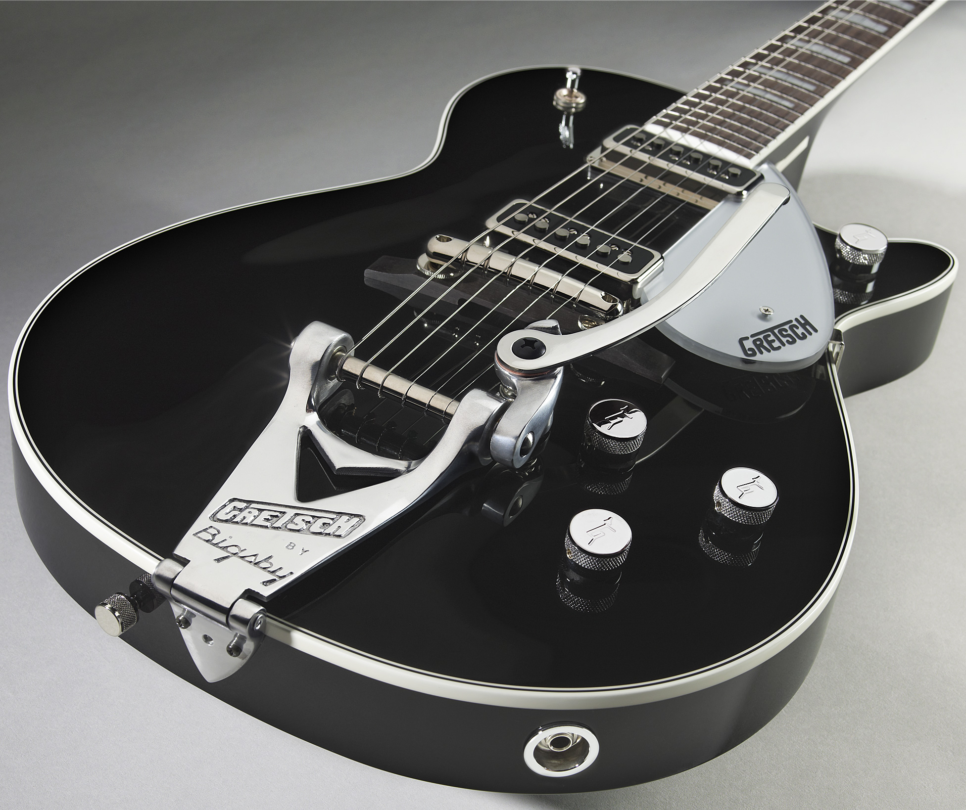 Gretsch George Harrison G6128t-gh Signature Duo Jet - Black - Guitare Électrique Single Cut - Variation 2