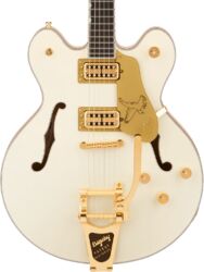 Guitare électrique 1/2 caisse Gretsch Falcon Center Block w. Bigsby & Gold Hardware Ltd (Japan) - vintage white