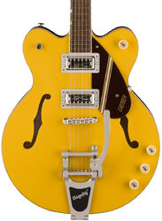 Guitare électrique 1/2 caisse Gretsch G2622T Streamliner Rally II Center Block DC Bigsby - 2-tone bamboo yellow/copper metallic
