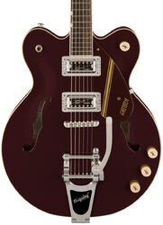 Guitare électrique 1/2 caisse Gretsch G2622T Streamliner Rally II Center Block DC Bigsby - 2-tone oxblood/walnut stain