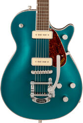 Guitare électrique single cut Gretsch G5210T-P90 Electromatic Jet Two 90 Single-Cut with Bigsby - Petrol