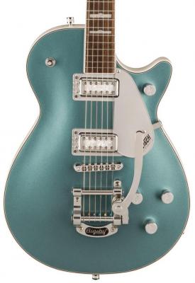 Guitare électrique solid body Gretsch G5230T-140 Electromatic 140th Double Platinum Jet FT Single-Cut Bigsby - Two-tone stone / pearl platinum