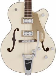 Guitare électrique 1/2 caisse Gretsch G5410T Electromatic Tri-Five Hollow Body Bigsby - Two-tone vintage white/casino gold