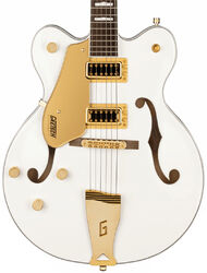 Guitare électrique gaucher Gretsch G5422GLH Electromatic Classic Hollow Body Double-Cut With Gold Hardware - Snowcrest white