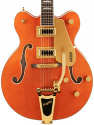 Guitare électrique 1/2 caisse Gretsch G5422TG Electromatic Classic Hollow Body Double-Cut with Bigsby And Gold Hardware - Orange stain