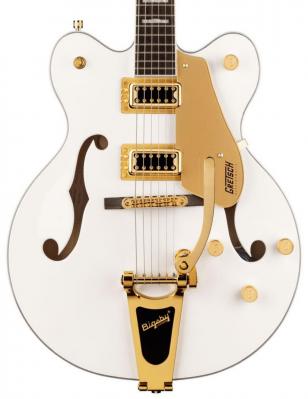 Guitare électrique 1/2 caisse Gretsch G5422TG Electromatic Classic Hollow Body Double-Cut with Bigsby And Gold Hardware - Snowcrest white