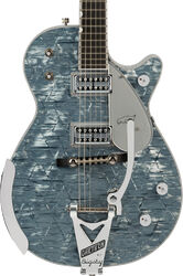 Guitare électrique single cut Gretsch Professionnal G6134T-58 Penguin Bigsby Ltd (Japan) - light blue pearl