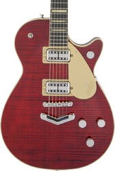 Guitare électrique 1/2 caisse Gretsch G6228FM Players Edition Jet BT with V-Stoptail Professional Japan - Crimson stain