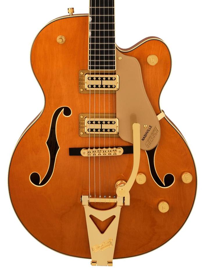 Guitare électrique 1/2 caisse Gretsch Synchromatic Nashville Hollow Body Single-Cut Bigsby - 50's orange stain