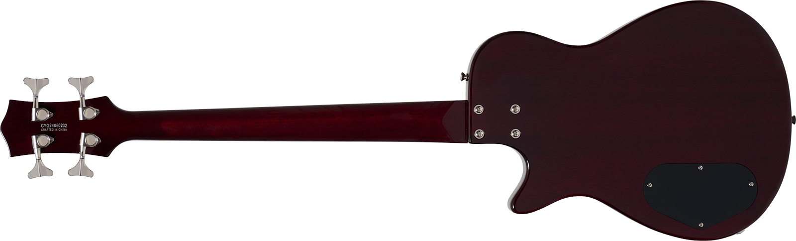 Gretsch Jet Club Bass Single-cut Streamliner Shsc Lau - Walnut Stain - Basse Électrique Solid Body - Variation 1