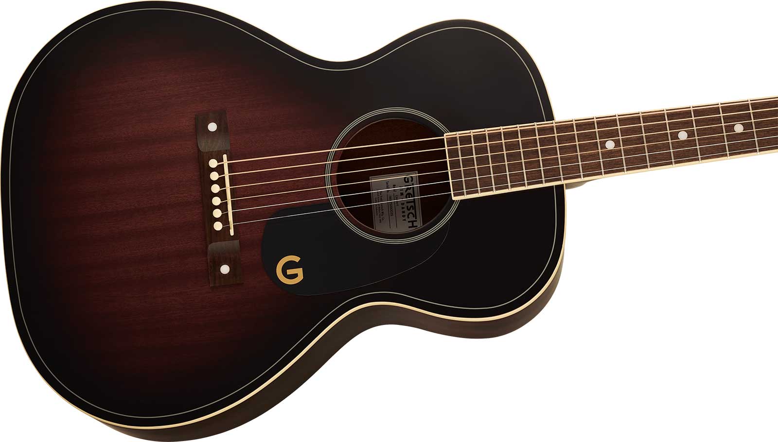 Gretsch Jim Dandy Concert Shsc Tout Tilleul Noy - Deep Cherry Burst - Guitare Folk - Variation 2