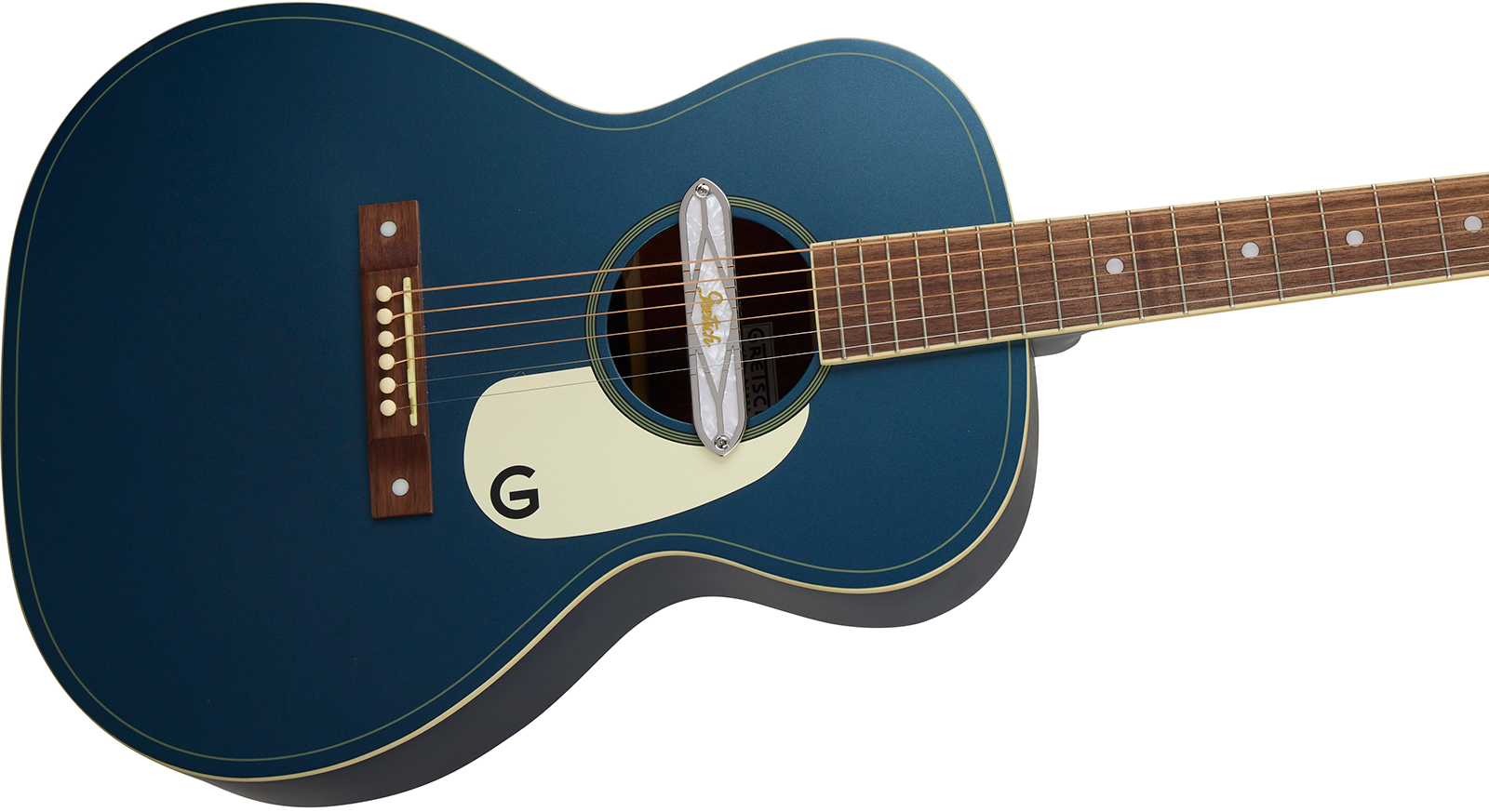 Gretsch Jim Dandy Deltoluxe Ltd Concert Shsc Tout Sapele Noy - Dark Denim - Guitare Folk - Variation 2