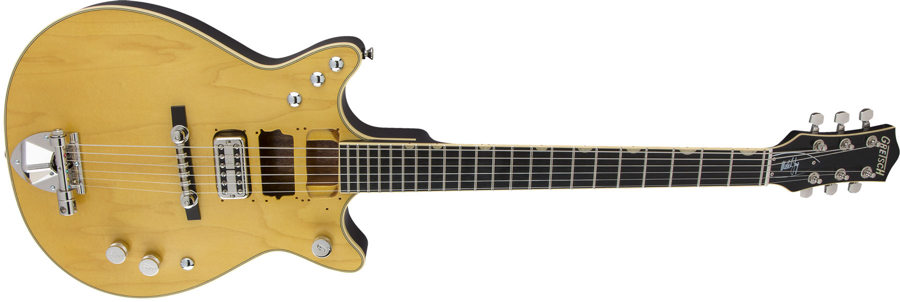 Gretsch Malcolm Young G6131-my Signature Jet Eb - Aged Natural - Guitare Électrique Double Cut - Variation 1