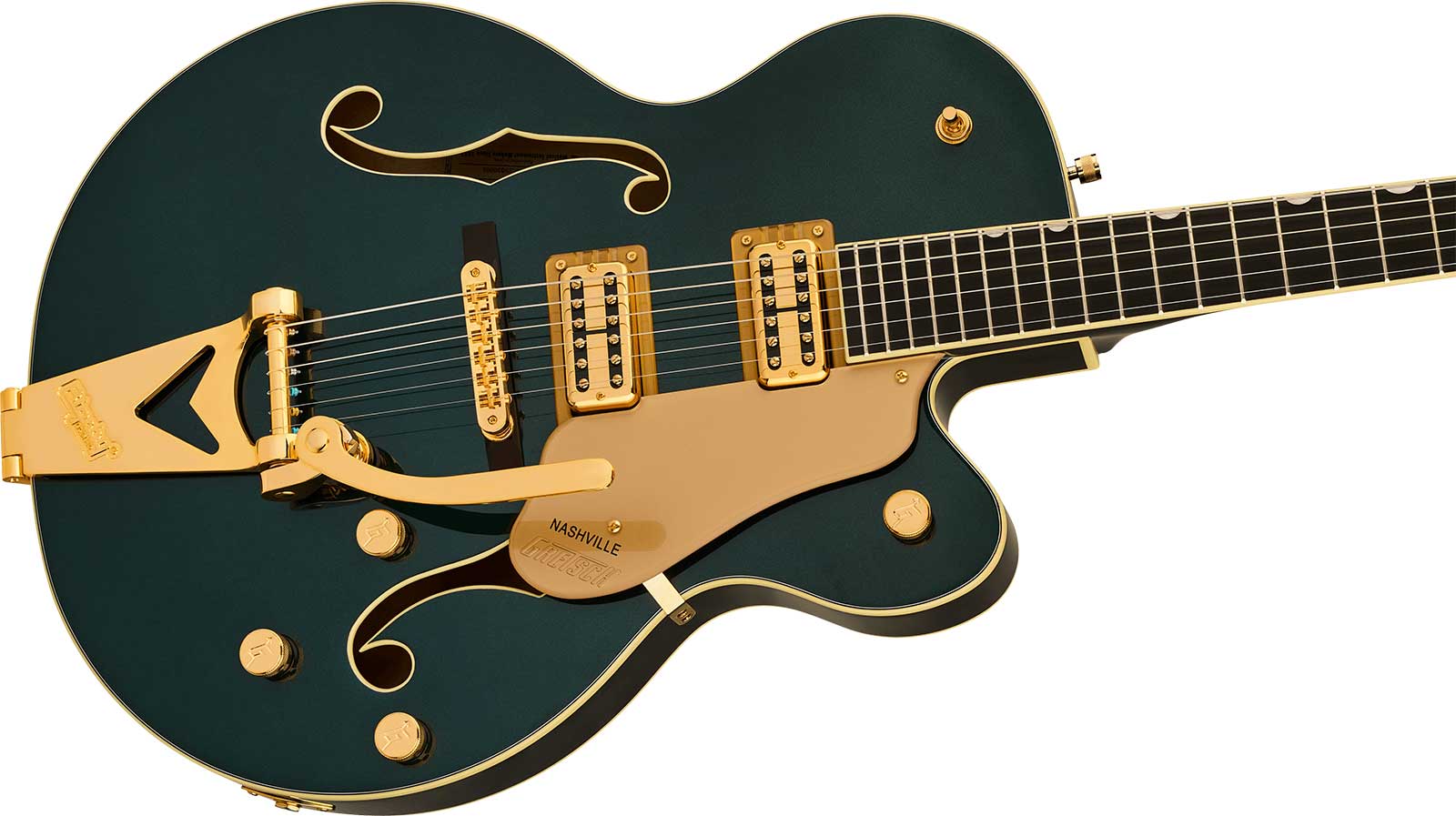 Gretsch Nashville Hollow Body Sc Bigsby Synchromatic 2h Trem Eb - Cadillac Green - Guitare Électrique 1/2 Caisse - Variation 2