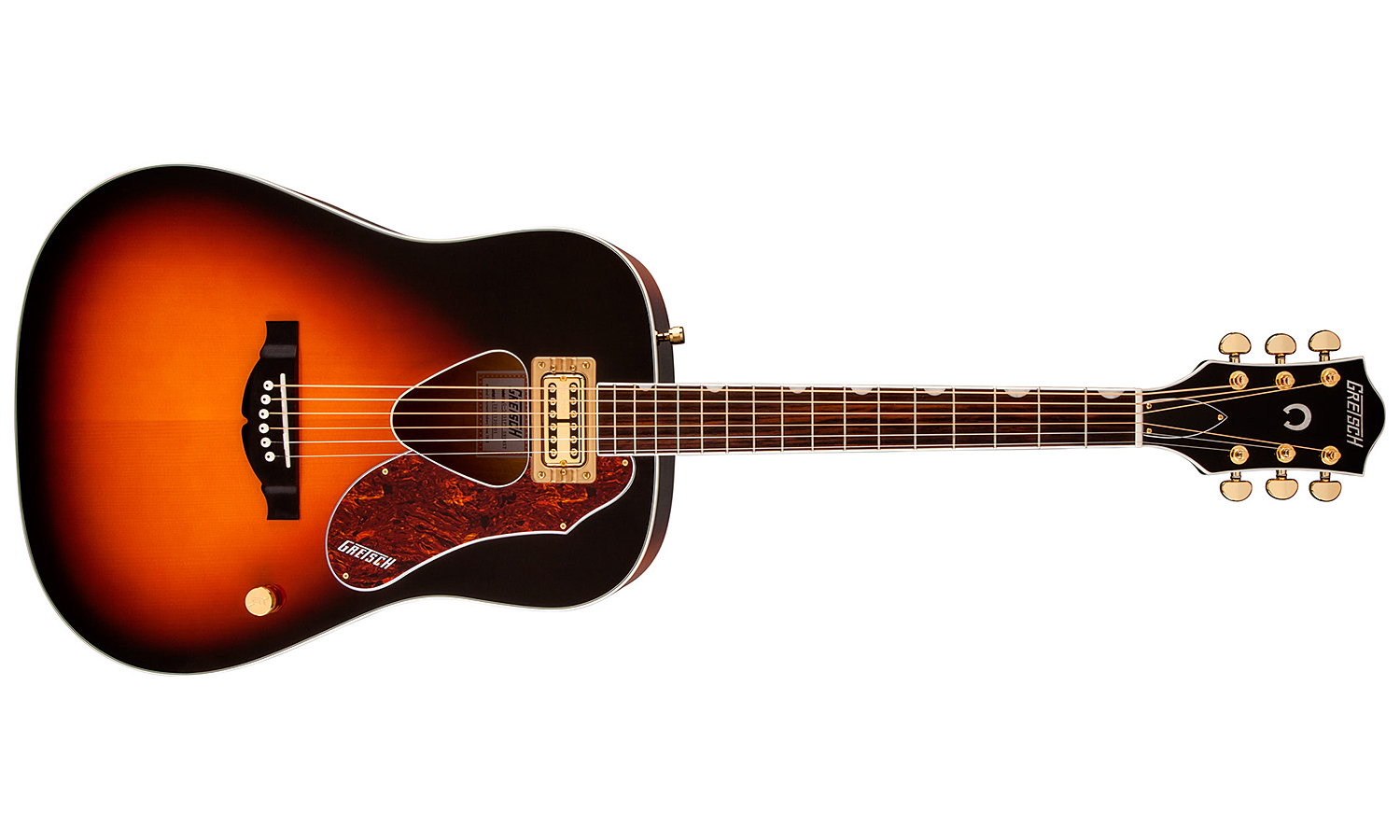 Gretsch G5031ft Rancher Dreadnought Epicea Acajou Rw - Sunburst - Guitare Electro Acoustique - Variation 1