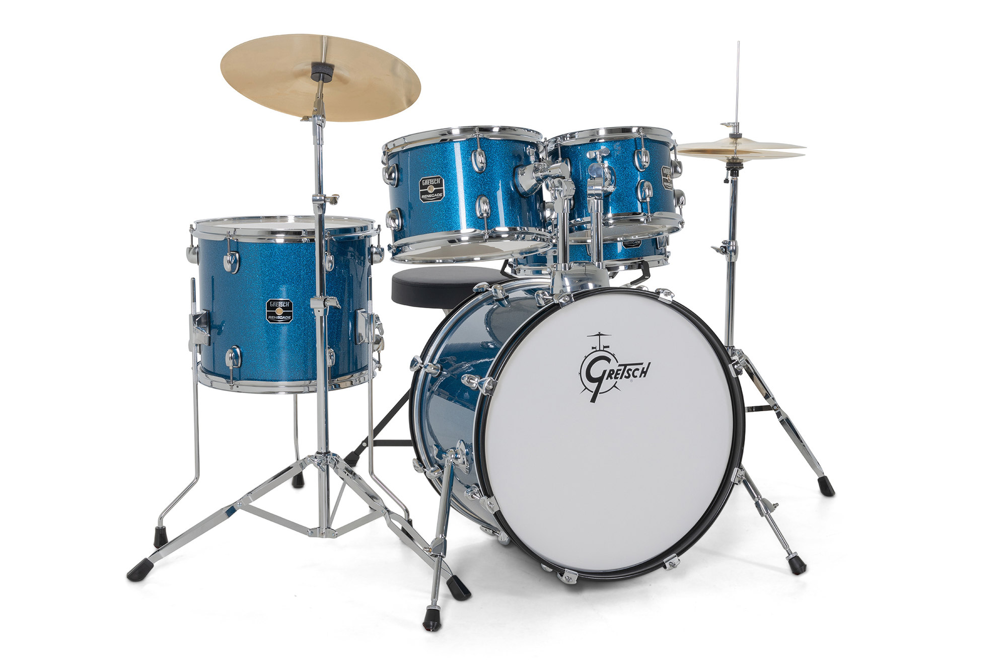 Gretsch Renegade 20'' - 5 FÛts - Blue Sparkle - Batterie Acoustique Fusion - Variation 3