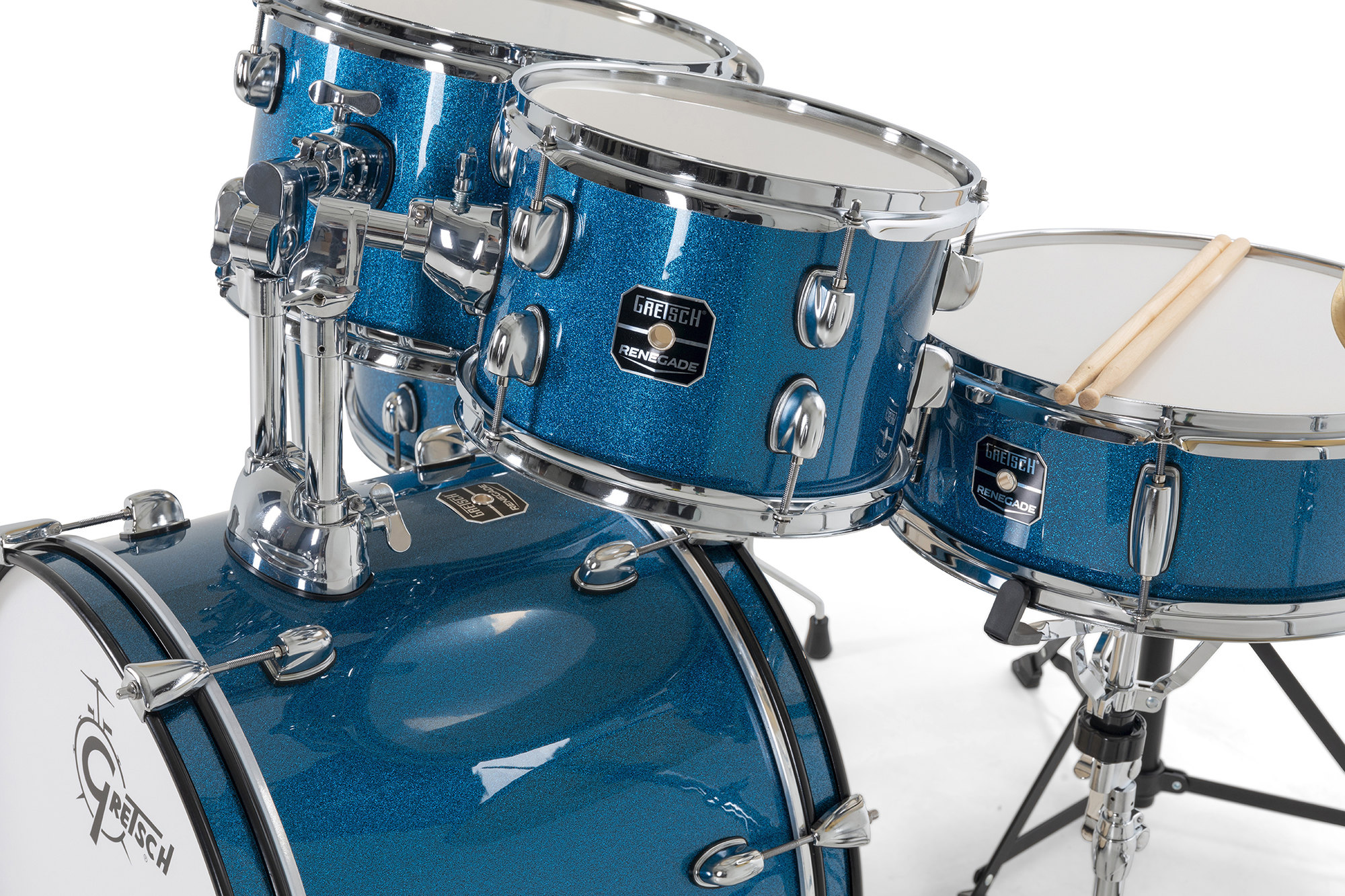 Gretsch Renegade 20'' - 5 FÛts - Blue Sparkle - Batterie Acoustique Fusion - Variation 4