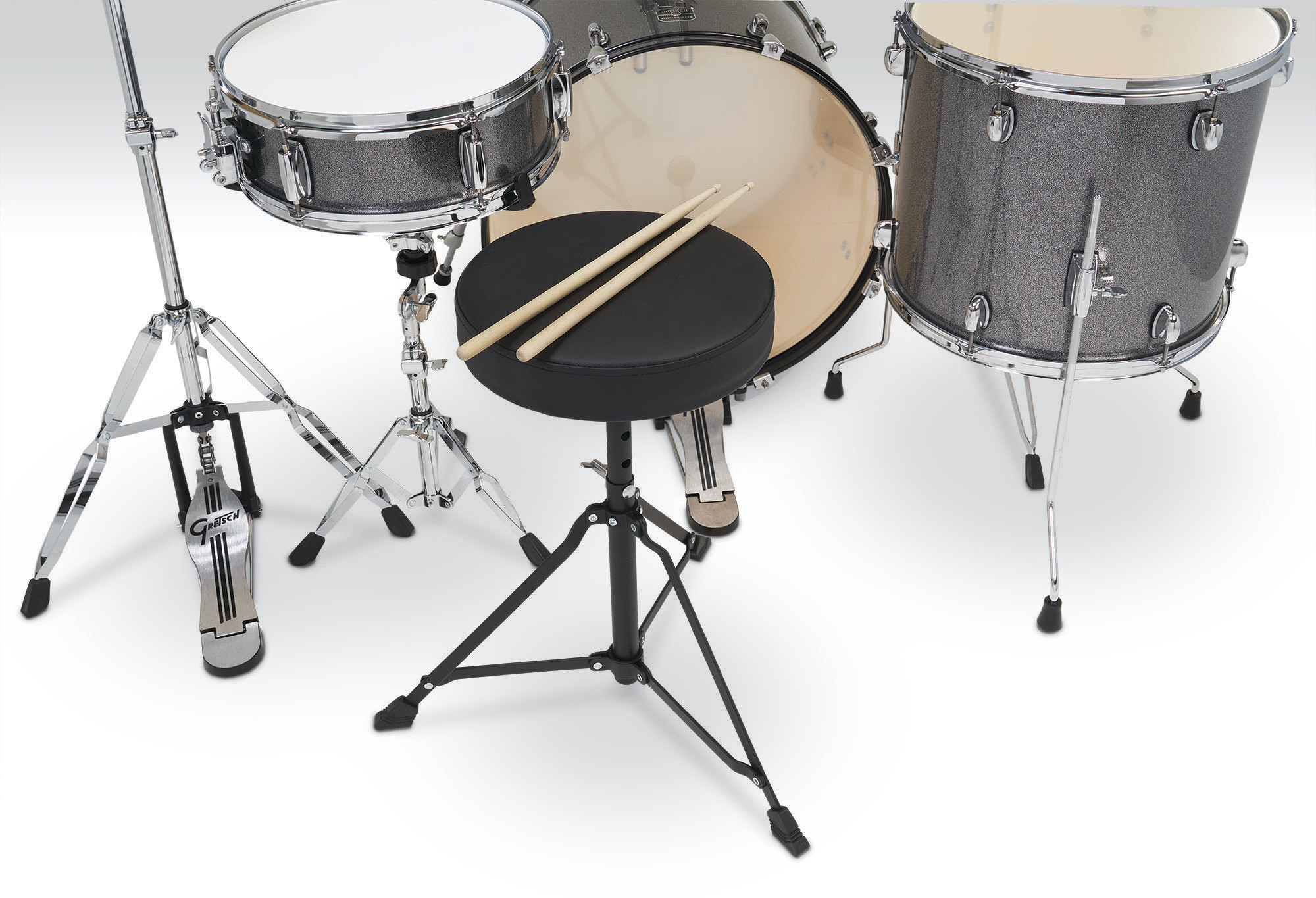 Gretsch Renegade 22'' - 5 FÛts - Grey Sparkle - Batterie Acoustique Rock - Variation 2