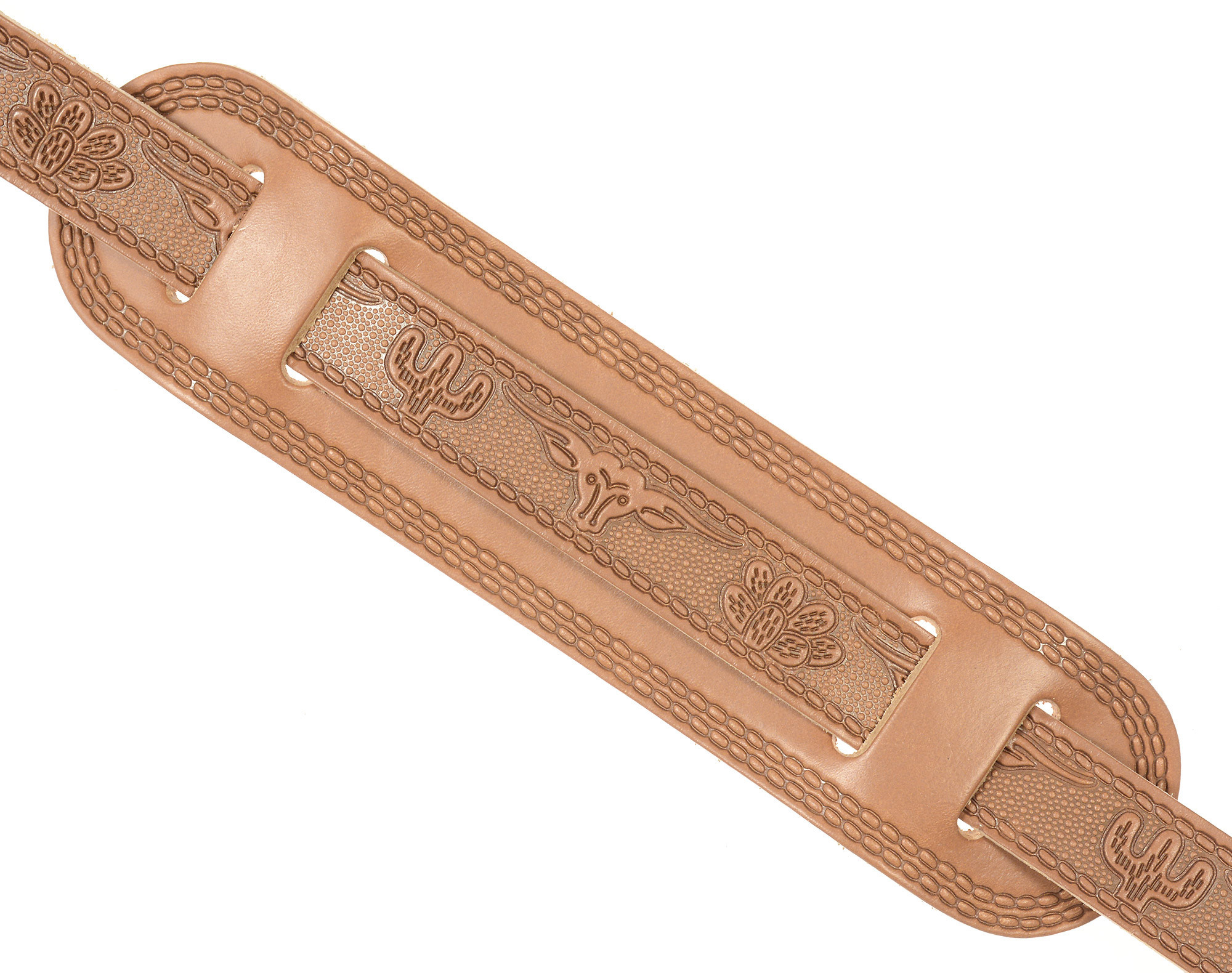Gretsch Vintage Tooled Leather Guitar Strap Russet Cuir - Sangle Courroie - Variation 1