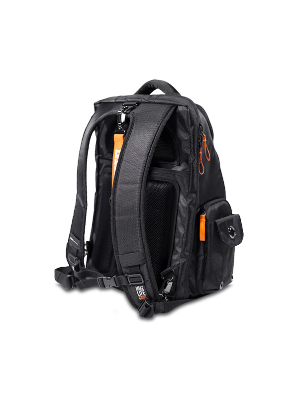 Gruv Gear Club Bag - Sac A Dos Tech Flight-smart - Black-ora - Sac À Dos Publicitaire - Variation 4