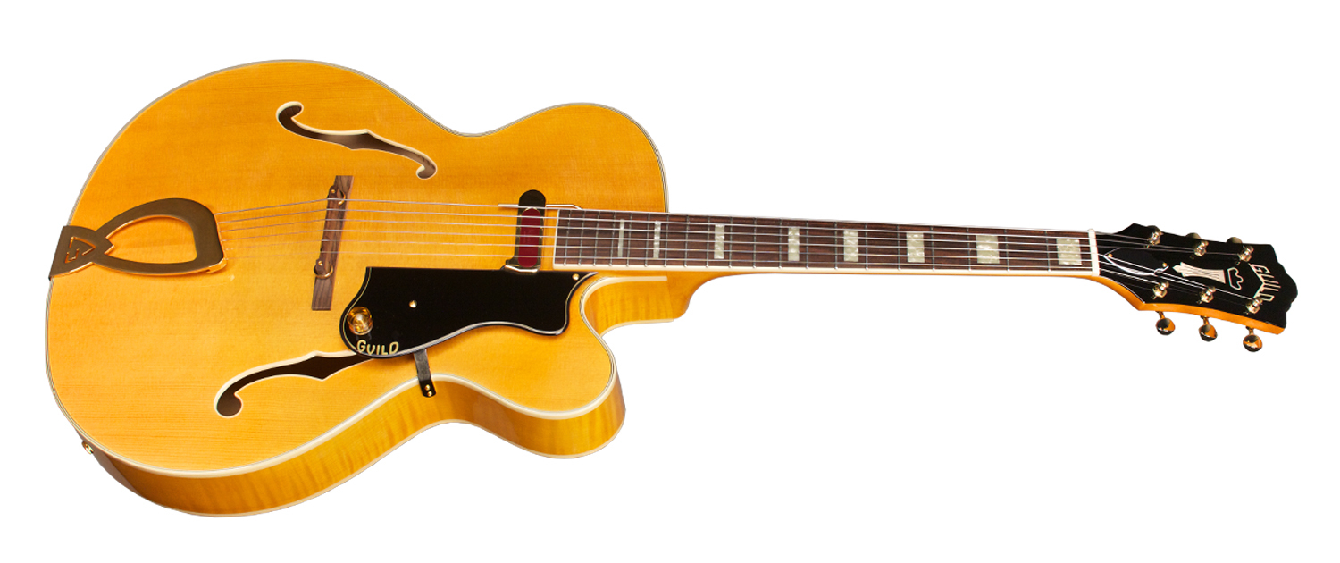 Guild A-150 Savoy Newark St Collection +etui - Blonde - Guitare Électrique 3/4 Caisse & Jazz - Variation 1