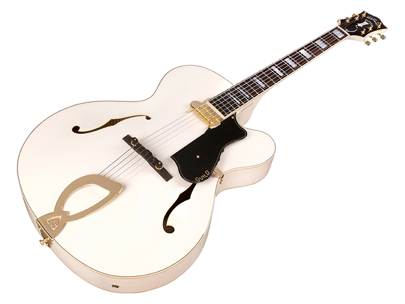 Guild A-150 Savoy Special Newark St Collection +etui - Snowcrest White - Guitare Électrique 1/2 Caisse - Variation 2