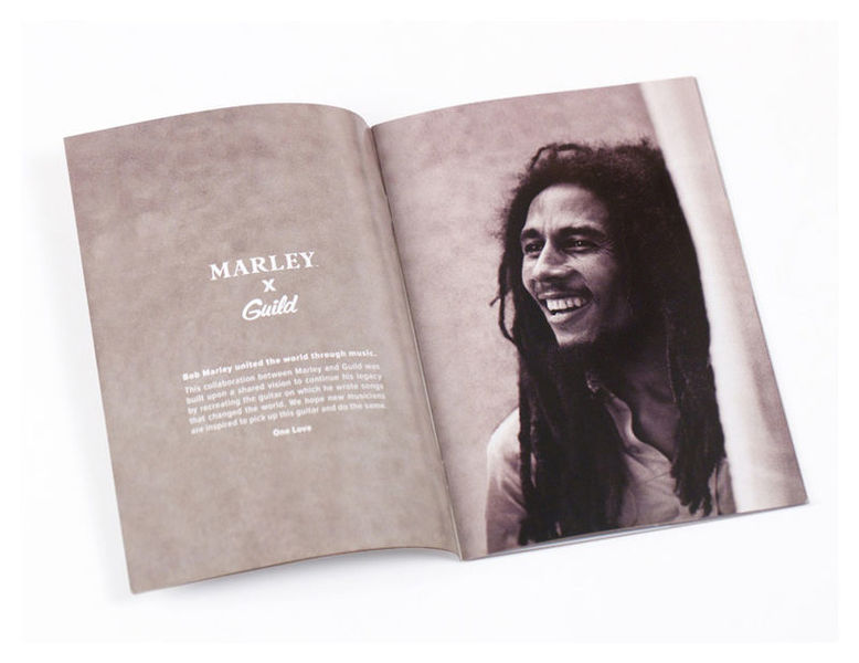 Guild Bob Marley A-20 Ltd Signature Dreadnought Epicea Acajou Pf - Natural - Guitare Acoustique - Variation 6