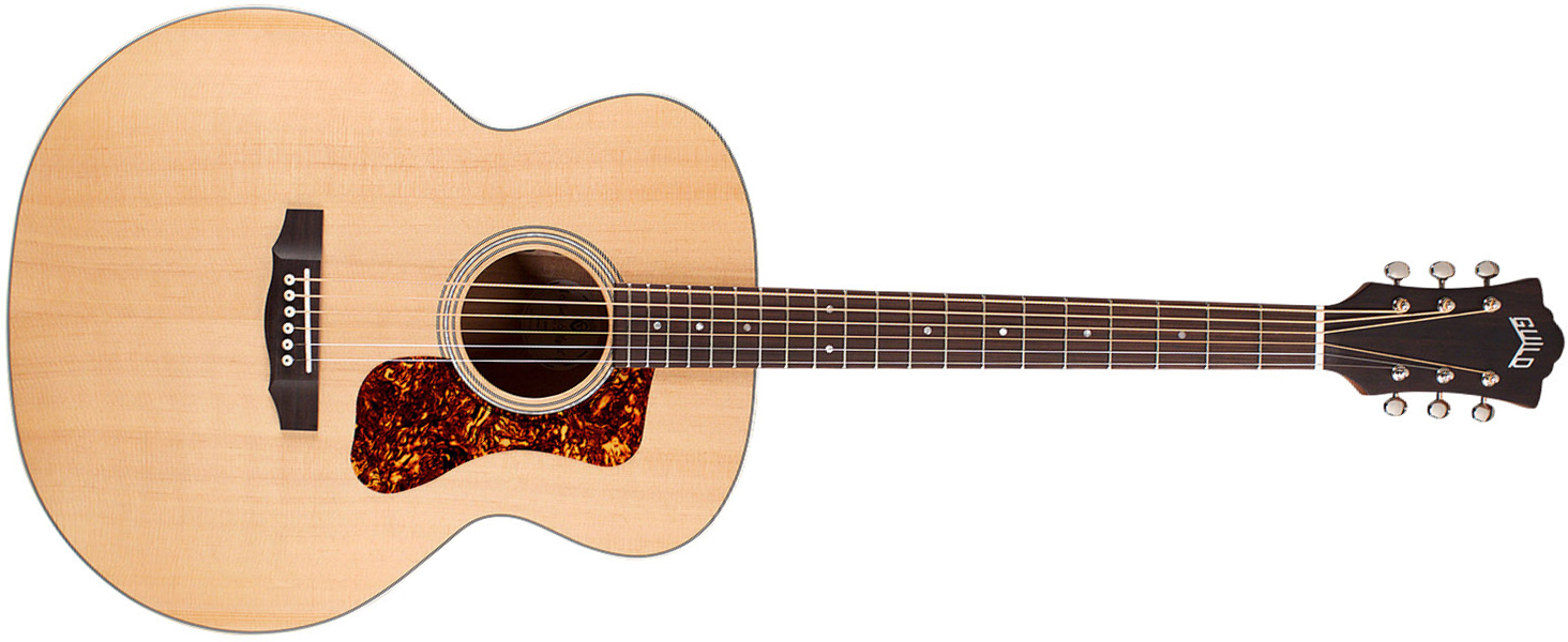 Guild Bt-240e Baritone Newark St Collection Jumbo Epicea Acajou Pf - Natural - Guitare Electro Acoustique - Main picture