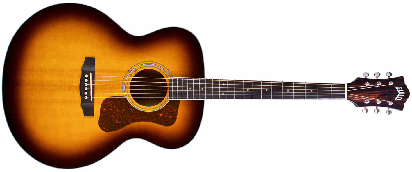 Guild F-250e Deluxe Westerly Jumbo Epicea Erable Pf - Antique Burst - Guitare Electro Acoustique - Main picture