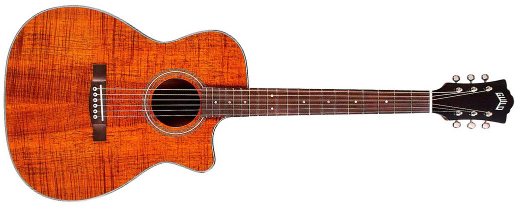 Guild Om-260ce Deluxe Westerly Orchestra Cw Tout Blackwood  Pf - Natural - Guitare Electro Acoustique - Main picture