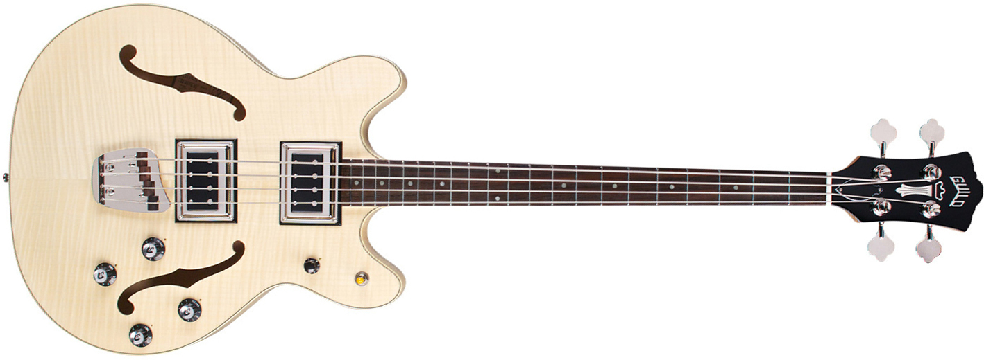 Guild Starfire Bass Ii Flamed Maple Newark St Collection Rw - Natural - Basse Électrique 1/2 Caisse - Main picture