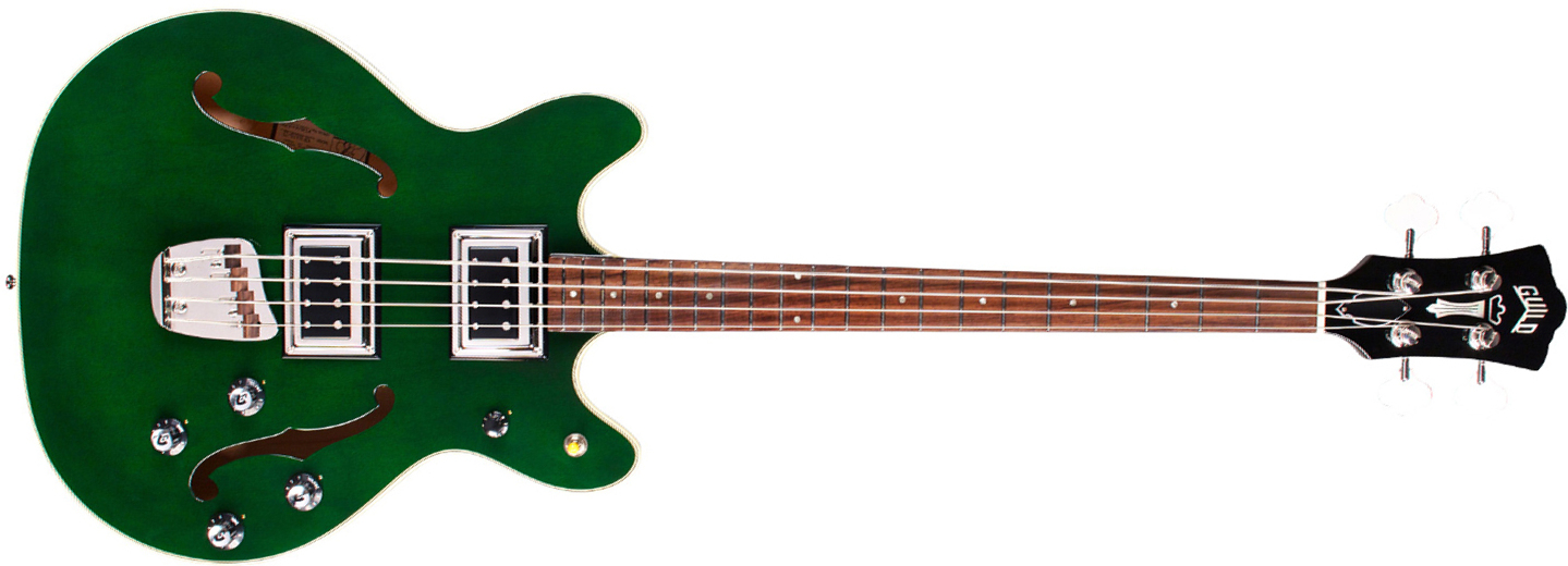 Guild Starfire Bass Ii Newark St Collection Rw - Emerald Green - Basse Électrique 1/2 Caisse - Main picture