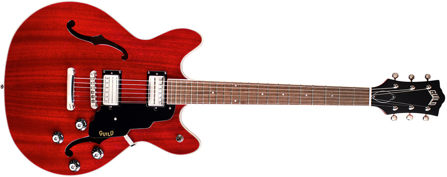 Guild Starfire I Dc Newark St Hh Ht Rw - Cherry Red - Guitare Électrique 1/2 Caisse - Main picture