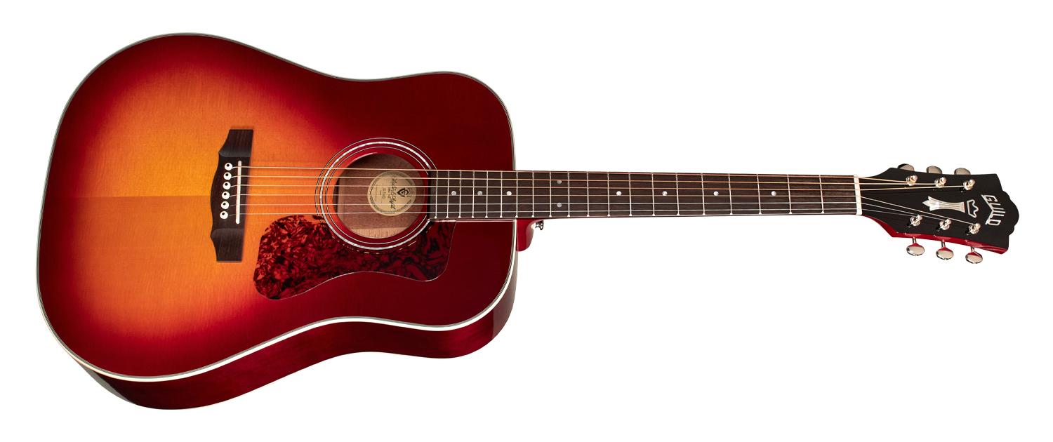 Guild D-140 Westerly Dreadnought Epicea Acajou Rw - Cherry Burst - Guitare Acoustique - Variation 1