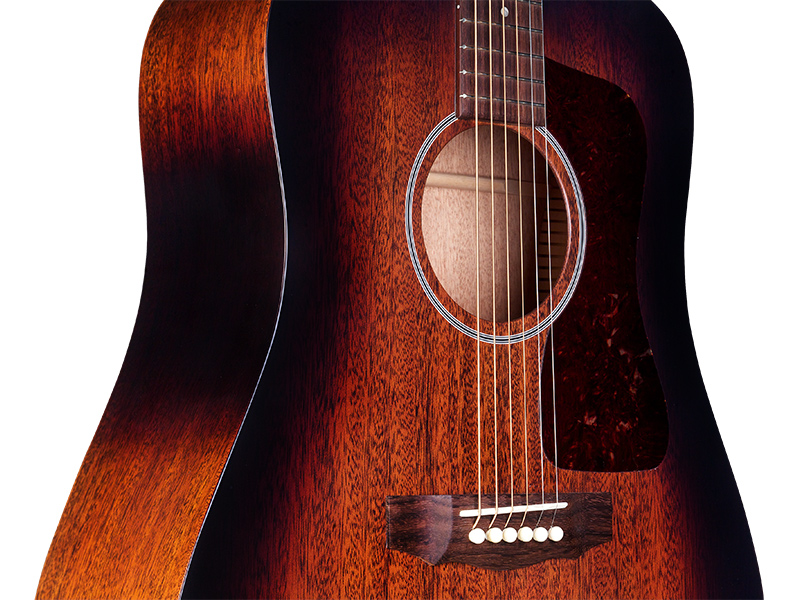 Guild D-20 Usa Dreadnought Tout Acajou Rw +etui - Vintage Sunburst - Guitare Acoustique - Variation 4