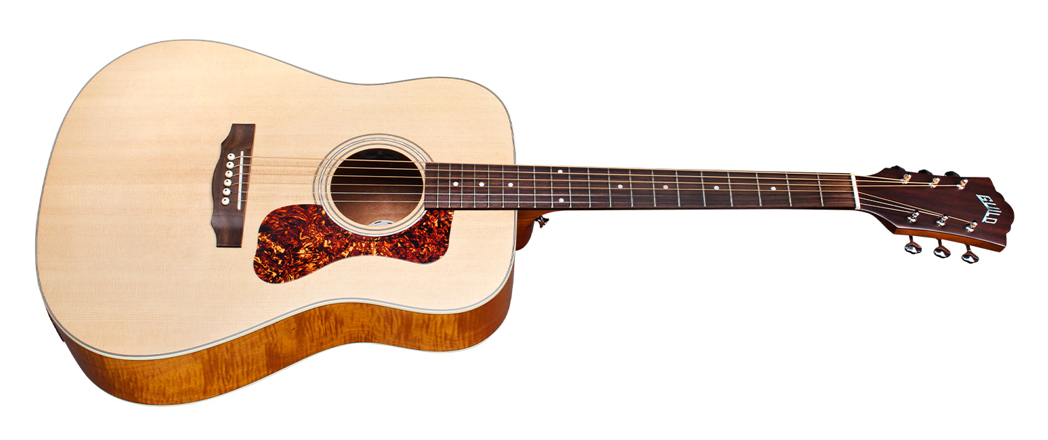 Guild D-240e Flamed Mahogany Ltd Epicea Acajou Pf - Natural - Guitare Electro Acoustique - Variation 1