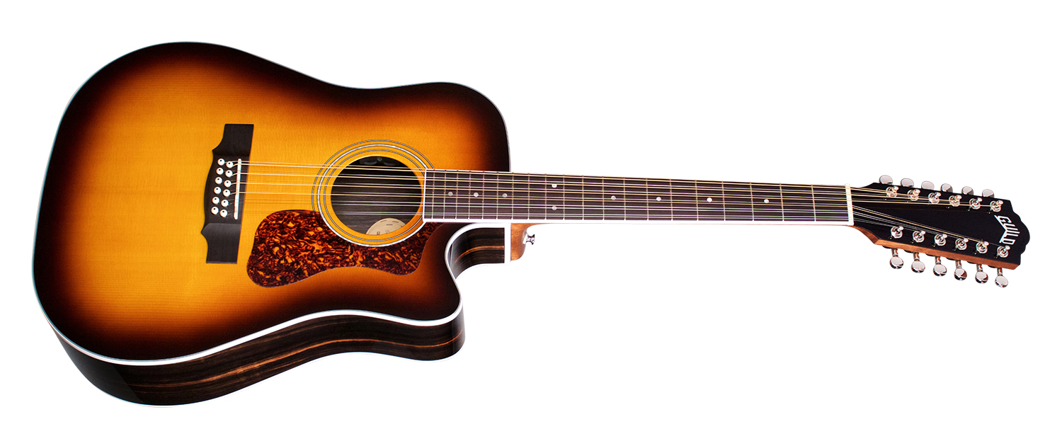 Guild D-2612ce Deluxe Westerly Dreadnought Cw 12c Epicea Ebene Pf - Antique Burst - Guitare Electro Acoustique - Variation 1