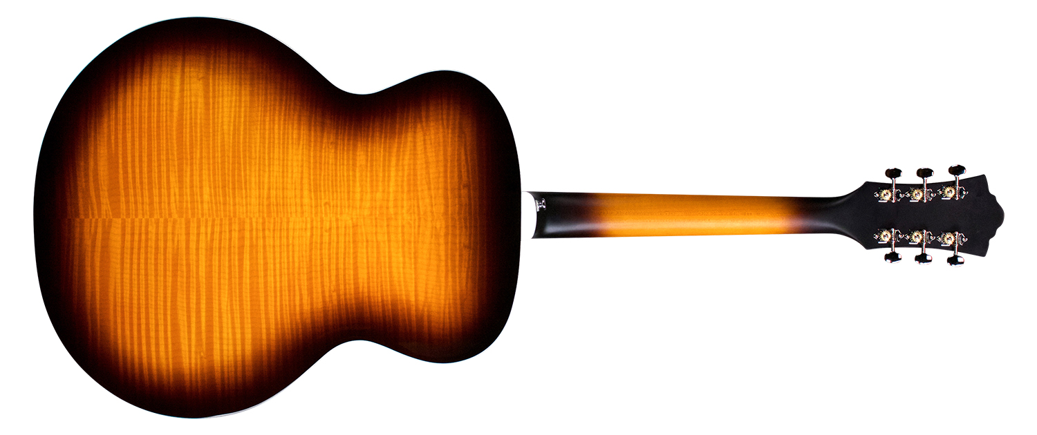 Guild F-250e Deluxe Westerly Jumbo Epicea Erable Pf - Antique Burst - Guitare Electro Acoustique - Variation 2