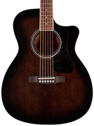 Guitare electro acoustique Guild Westerly OM-260CE Deluxe Flamed Mahogany - Transparent black burst