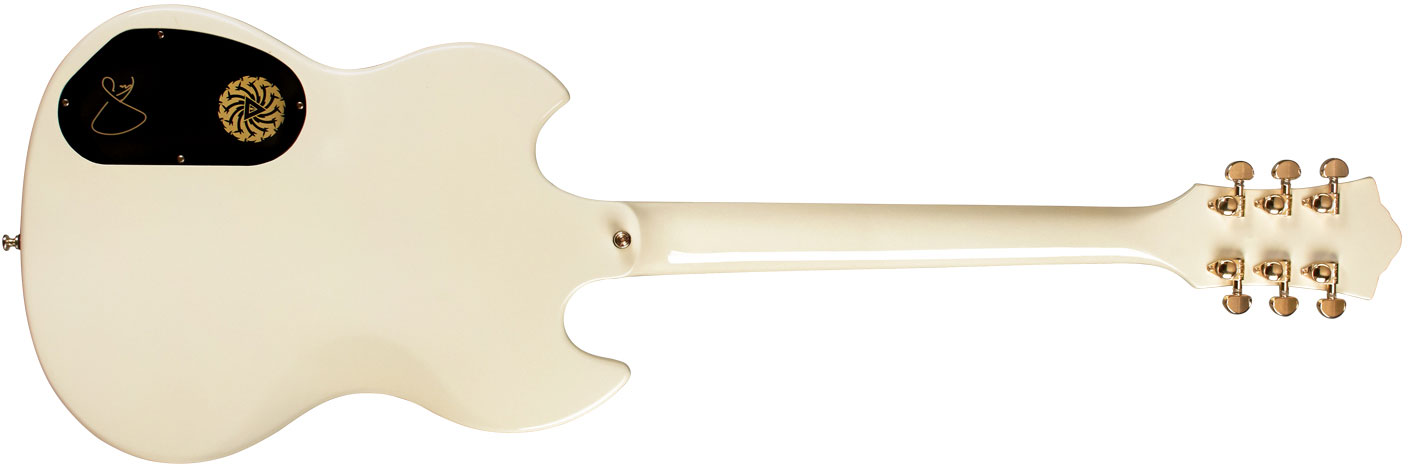 Guild Kim Thayil Polara Newark St Signature 2h Ht Rw - Vintage White - Guitare Électrique Signature - Variation 1