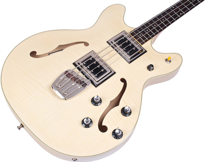 Guild Starfire Bass Ii Flamed Maple Newark St Collection Rw - Natural - Basse Électrique 1/2 Caisse - Variation 2