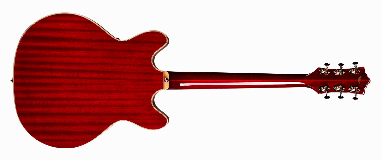 Guild Starfire Iv Newark St Hh Ht Rw - Cherry Red - Guitare Électrique 1/2 Caisse - Variation 1