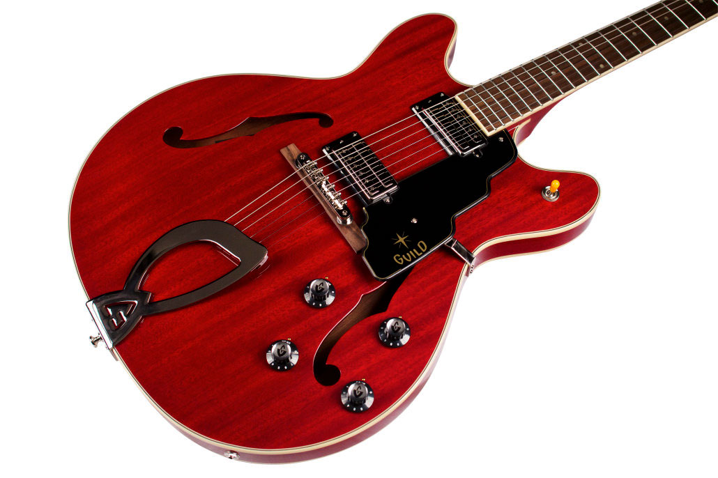 Guild Starfire Iv Newark St Hh Ht Rw - Cherry Red - Guitare Électrique 1/2 Caisse - Variation 2