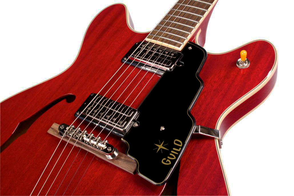 Guild Starfire Iv Newark St Hh Ht Rw - Cherry Red - Guitare Électrique 1/2 Caisse - Variation 3